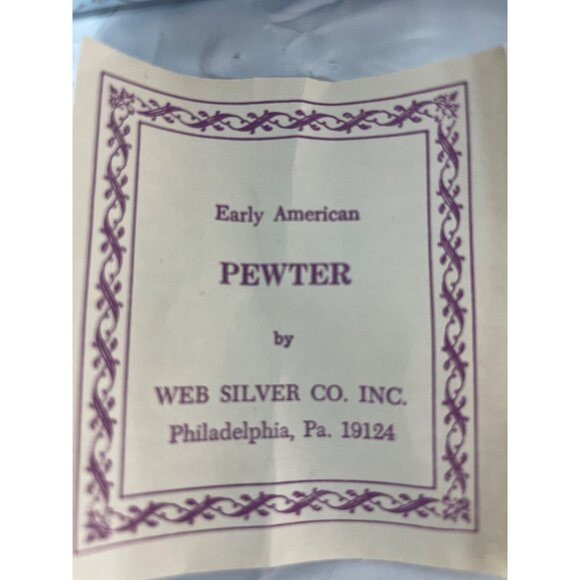 Early American Pewter Web Silver Co. Inc Philadelphia PA - Picture 5 of 6